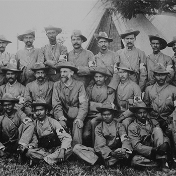 With the Indian Ambulance Corps during the Boer War
