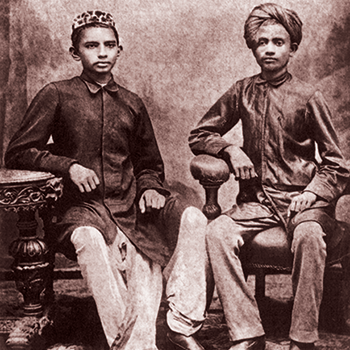 Gandhiji with brother