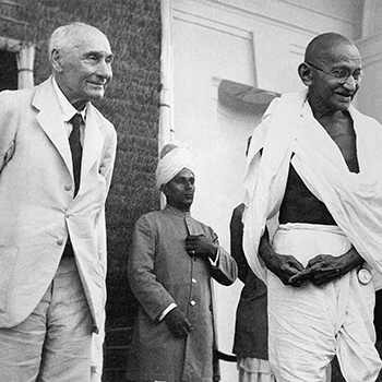 Lord Pethic Lawrence and Mahatma Gandhi
