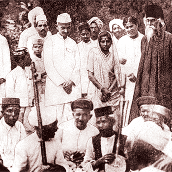 Gandhiji with Rabindranath Tagore ,Vanita Ashram ,Gujarat
