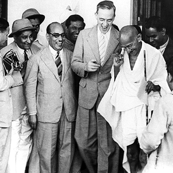 Stafford Cripps and Mahatma Gandhi 
