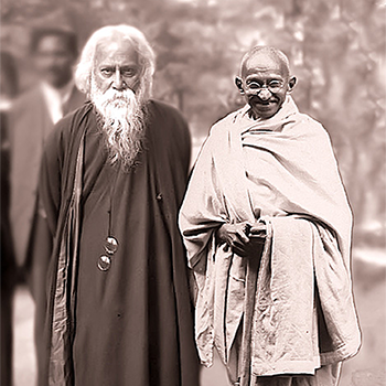 Gandhiji with Rabindranath Tagore
