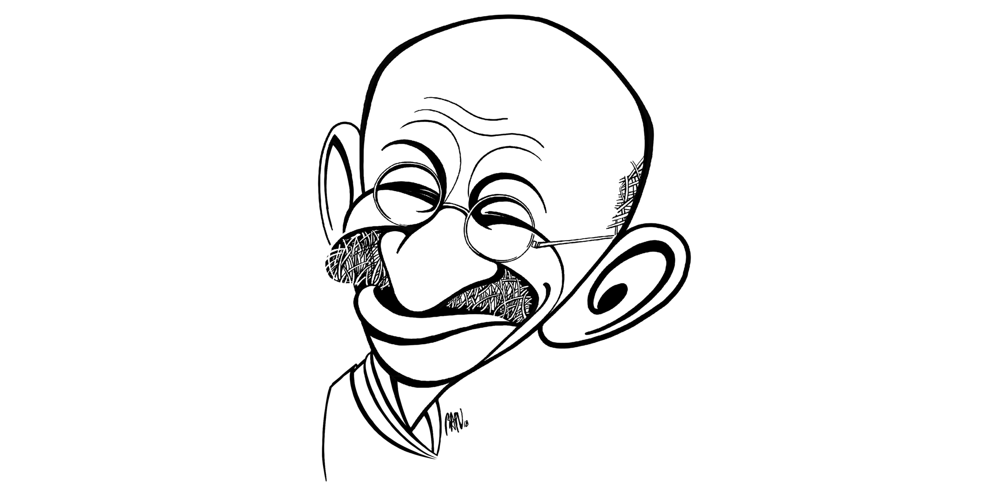 Caricatures of Gandhi